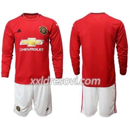 Manchester United Domaći Dječji Komplet Dresovi za Nogomet 2019-2020 Dugim Rukavima (+ kratke hlače)